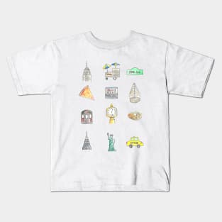 New York City Icons Kids T-Shirt